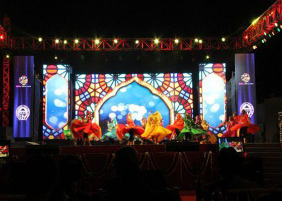 Pared a todo color interior del vídeo de la publicidad de la prenda impermeable de la pantalla LED de la cortina P4 de SMD