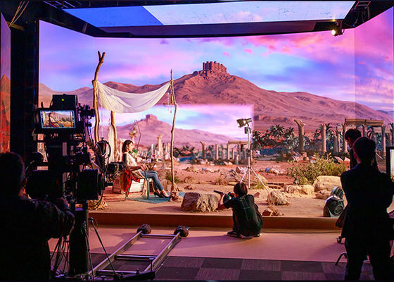 el peso ligero XR Hd del estudio virtual de 7680Hz Flimmaking llevó la pared video P1.95 P2.6 P2.5