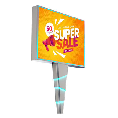 Fácil instalación 8000nits IP65 p6 acero exterior LED tableros publicitarios digitales