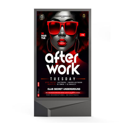 Diseño de gama alta P4 P5 P6 P8 P10 8000nits 3840hz IP65 impermeable en interiores y exteriores Mupi pantalla LED señalización digital