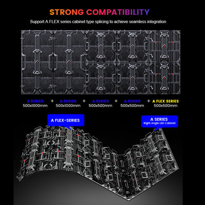P3.91 Pantalla LED de alquiler de escenarios con frecuencia de cambio de fotograma de 50/60 Hz y brillo de 800 cd/m2