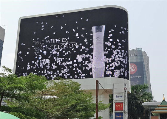 DIP346 P10 curvó el DOS a todo color de la pantalla 10000 de la publicidad al aire libre de la pantalla del LED/Sqm