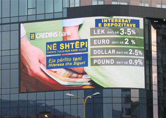 Pantalla de vídeo curvada pantalla de la pantalla LED de la publicidad al aire libre del alto brillo