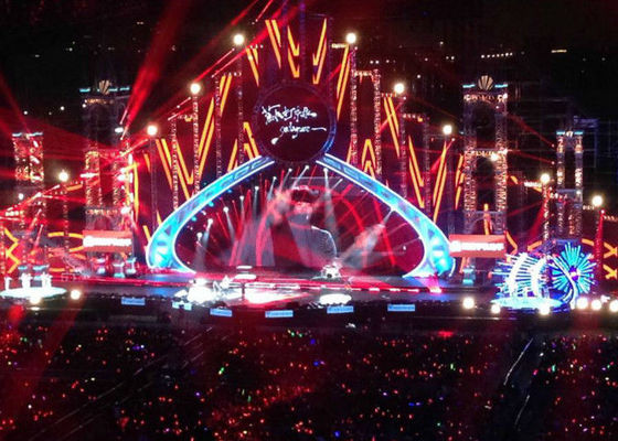 Echada de alquiler del pixel de la pantalla LED 6m m de la etapa interior tamaño del módulo de 192m m x de 192m m