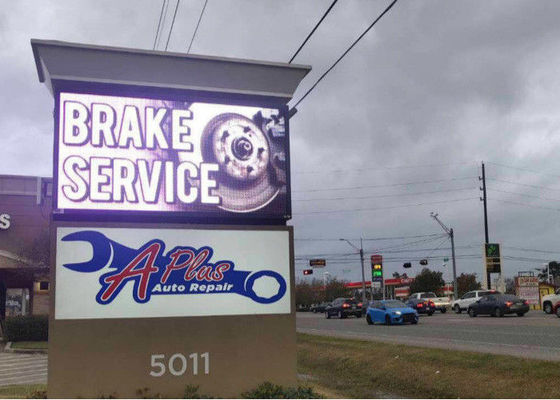 Pantalla LED de acceso frontal lateral doble al aire libre HD P4 con el gabinete delantero de la abertura