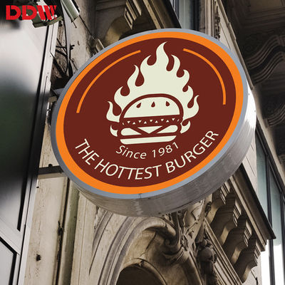 Muestra redonda al aire libre de P4.68 LED, exhibición llevada circular del logotipo