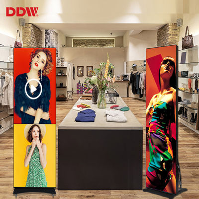 Pantalla de espejo LED para publicidad de video digital P1.75 portátil ultra delgado para interiores P2 P2.5