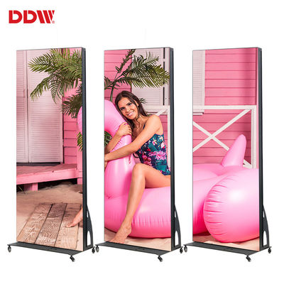 Pantalla de publicidad de video digital inteligente con movimiento de pie para pisos al aire libre P2.5